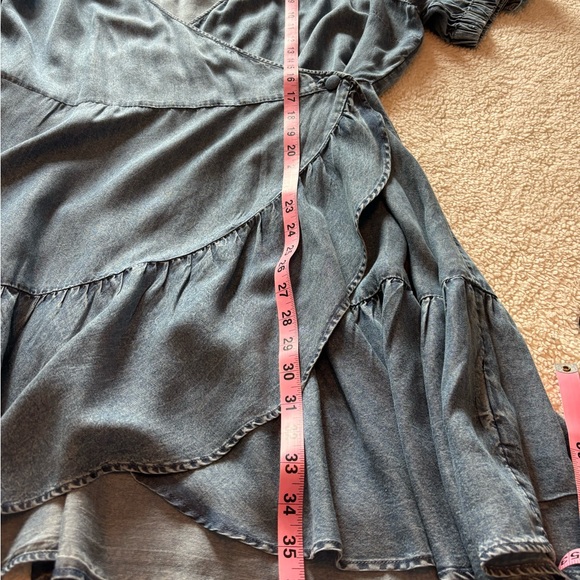 Lauren Conrad Wrap lightweight chambray ruffle dress. Size XXL - Picture 4 of 9